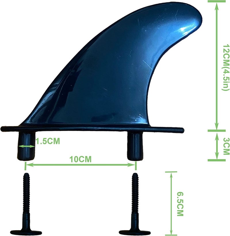 bohally Soft Top Surfboard Fin Set of 3 Surfing Fin - Image 2